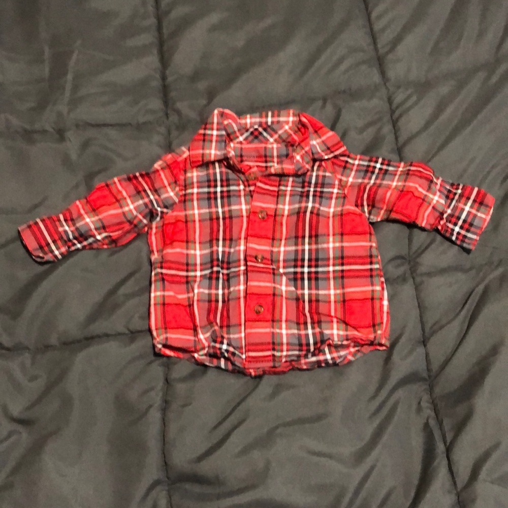 Plaid Buttondown Christmas Shirt 3M